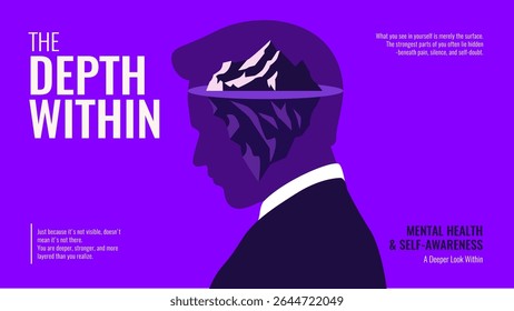 a profundidade dentro do design de ilustração de vetor de saúde mental