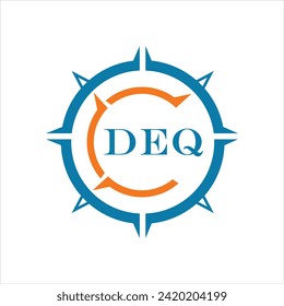 DEQ letter design. DEQ letter technology logo design on white background. DEQ Monogram logo design for entrepreneur and business
