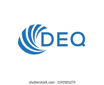 DEQ letter logo design on white background. DEQ creative circle letter logo concept. DEQ letter design.
