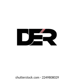 DER letter monogram logo design vector