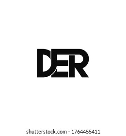 der letter original monogram logo design