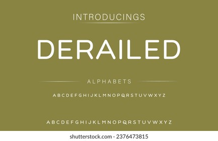 Derailed Elegant luxury abstract wedding fashion logo font alphabet. Minimal classic  urban fonts for logo, brand etc. Typography typeface uppercase lowercase and number. vector illustration