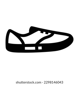 Derby shoe glyph style icon is visually perfect 