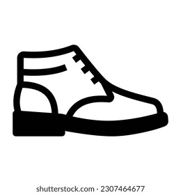 Derby shoe glyph style icon is visually perfect 