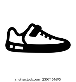 Derby shoe glyph style icon is visually perfect 