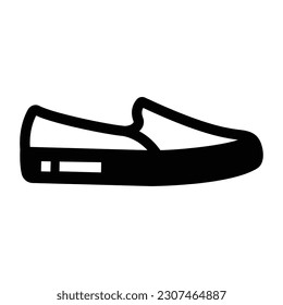 Derby shoe glyph style icon is visually perfect 