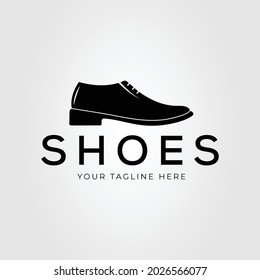 derby shoes logo or loafer shoe icon vector illustration design