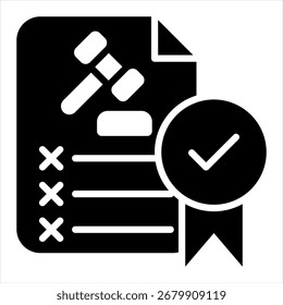Ilustración de un solo icono de glifo de desregulación negro
