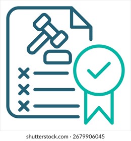 Ilustración de un solo icono azul de esquema de desregulación