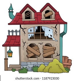 Derelict house theme image 1 - eps10 vector illustration.