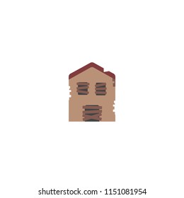 Derelict House Vector Icon