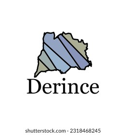 Derice city Map vector illustration design, city of turkey modern logo