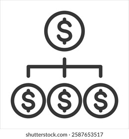 Derivate Outline Icon Vector Illustration
