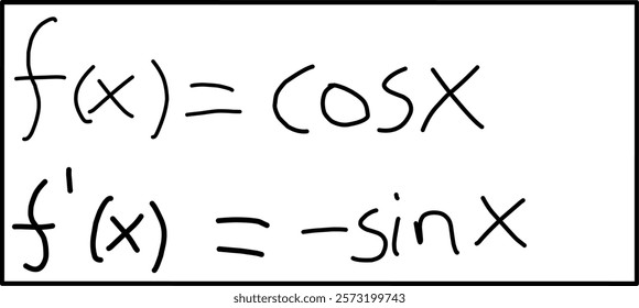 derivative of cos x in trigonometry mathematics