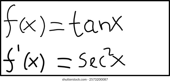 derivative of tan x in trigonometry mathematics