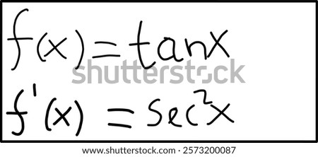 derivative of tan x in trigonometry mathematics