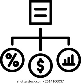 Derivatives Icon Outline Vector Illustration