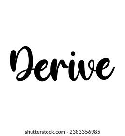 derive text on white background.