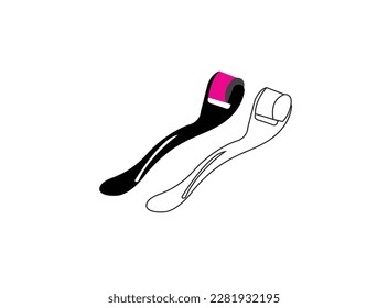 Derma Roller Cosmetic Microneedling Tool Kit for Face and Body 540 Titanium Micro Needles 0.5mm Perfect for Skincare Beauty and Face. Derma Roller for Face, Beard and Hair Growth.
