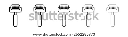 Derma roller icon filled flat sign concept for web design.