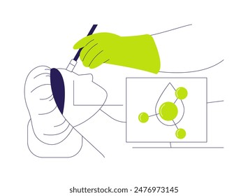 Dermabrasion abstract concept vector illustration. Doctor removes patients superficial layer of face skin, plastic surgery sector, dermaplaning process, cosmetologist profession abstract metaphor.