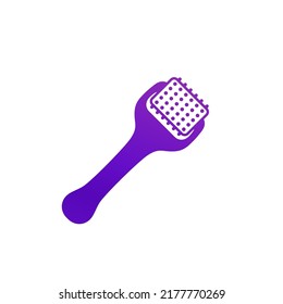 dermaroller icon on white, vector