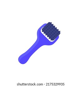 dermaroller icon, skin care device, flat vector