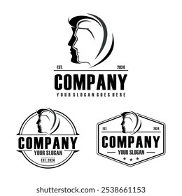 Logotipo de dermatología, Vector del logotipo de los pelos