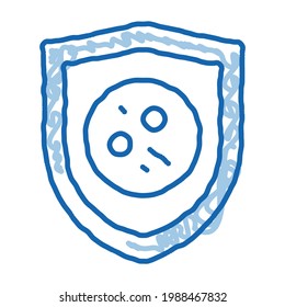 dermatitis problem sketch icon vector. Hand drawn blue doodle line art dermatitis problem sign. isolated symbol illustration
