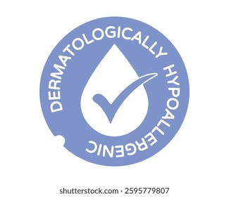 Dermatologically Hypoallergenic Safety Label High Quality Vectorial Graphic