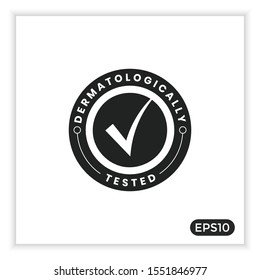 dermatologically tested. can be used for product labels. vector illustration elements