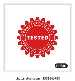 dermatologically tested. can be used for product labels. vector illustration elements