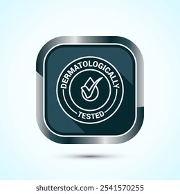 Dermatologically tested icon design, dermatology test and dermatologist clinic icon, Gray Shadow Button Design