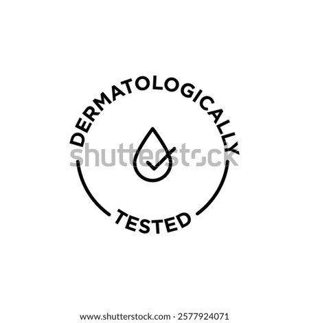 dermatologically tested icon Flat illustration sign