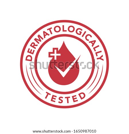 Dermatologically tested icon products vector image