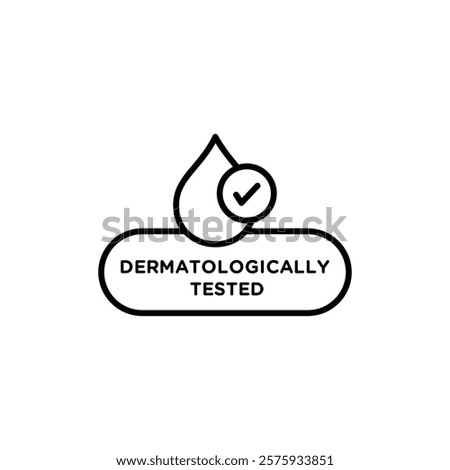 dermatologically tested icon simple vector symbol
