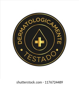 Dermatologically Tested icon written in Spanish