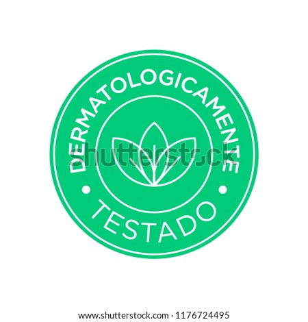 Dermatologically Tested icon written in Spanish