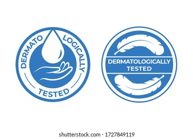Dermatologically tested logo badge blue two 