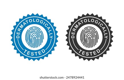 Dermatologically tested logo template illustration