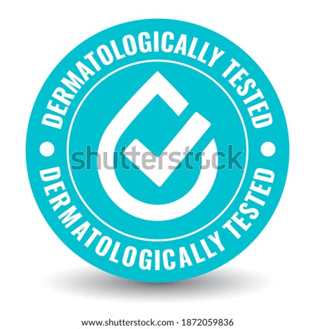 Dermatologically tested product vector icon isolated on white background