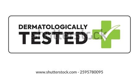 Dermatologically Tested Safety Label High Quality Vectorial Graphi