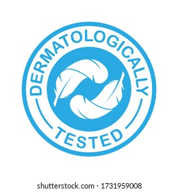 Dermatologically tested sign badge vector template logo. Suitable for business, product label, health care, skin care and information