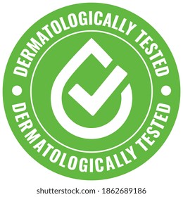 Icono de vector con prueba dermatológica aislado en fondo blanco