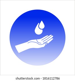 Dermatologically tested vector label with water drop, Dermatology test and dermatologist clinically proven icon on white background