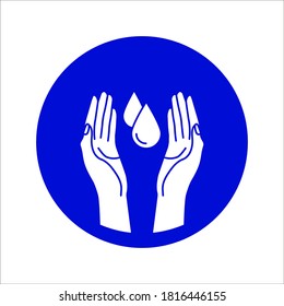 Dermatologically tested vector label with water drop, Dermatology test and dermatologist clinically proven icon on white background