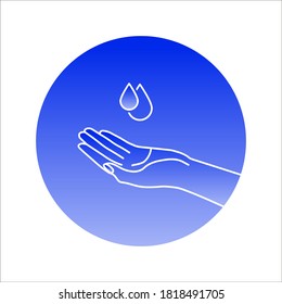 Dermatologically tested vector label with water drop, Dermatology test and dermatologist clinically proven icon on white background