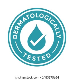 Dermatologically vector badge template. Suitable for product label.