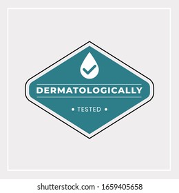 Dermatologically vector badge template. Suitable for product label.