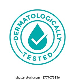 Dermatologically vector badge template. Suitable for product label. - Shutterstock ID 1777078136
